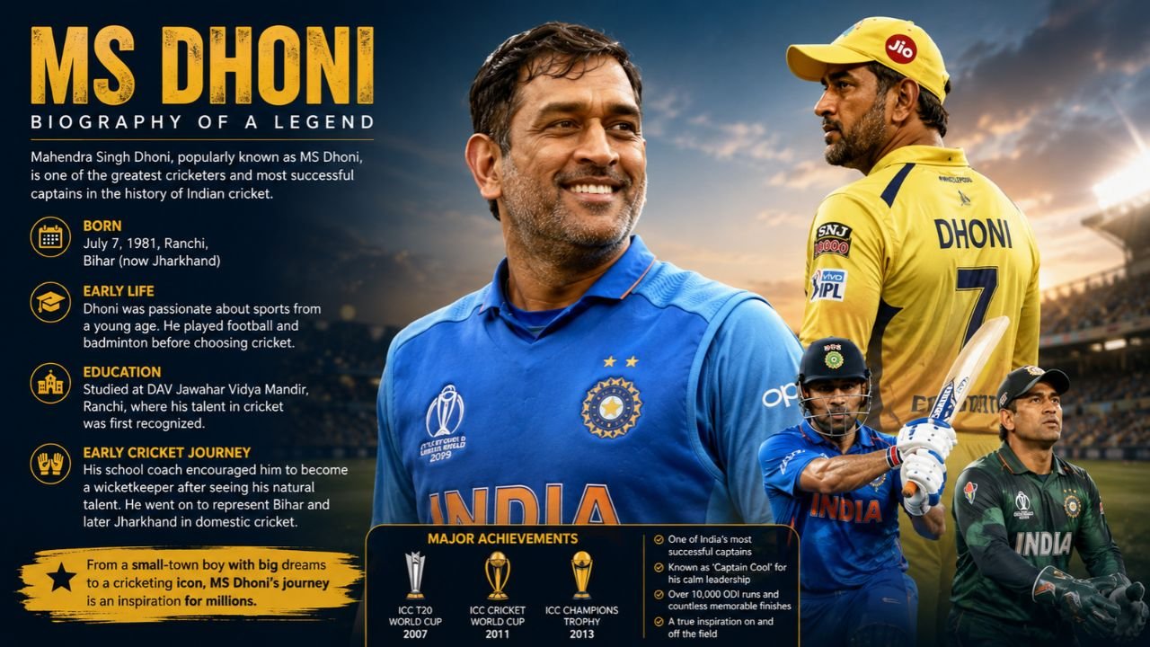 MS Dhoni Biography